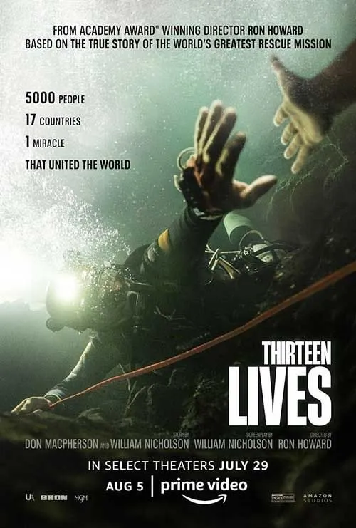 Thirteen Lives drama movie official promotional poster